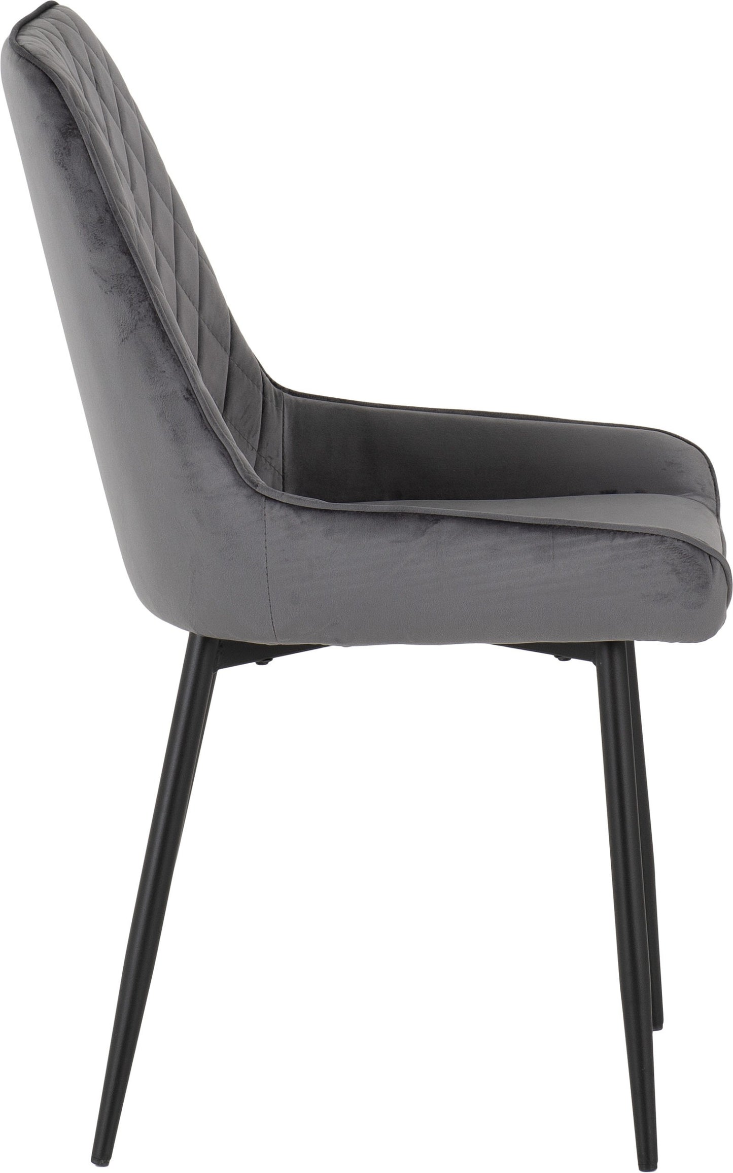 Athens Rect & Avery Dining Set (X4 Chairs) - Concrete/Grey Velvet