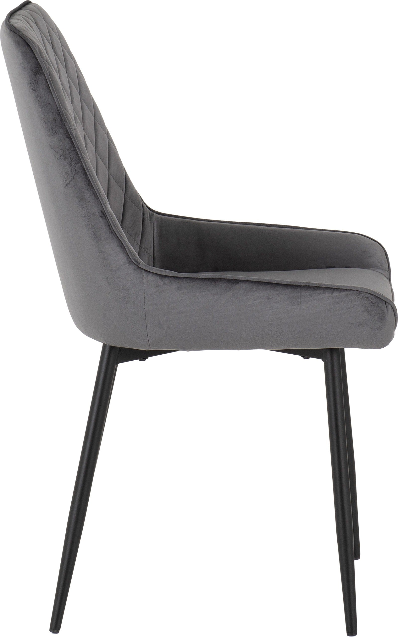 Avery Dining Chair (X2 Per Box) - Grey Velvet