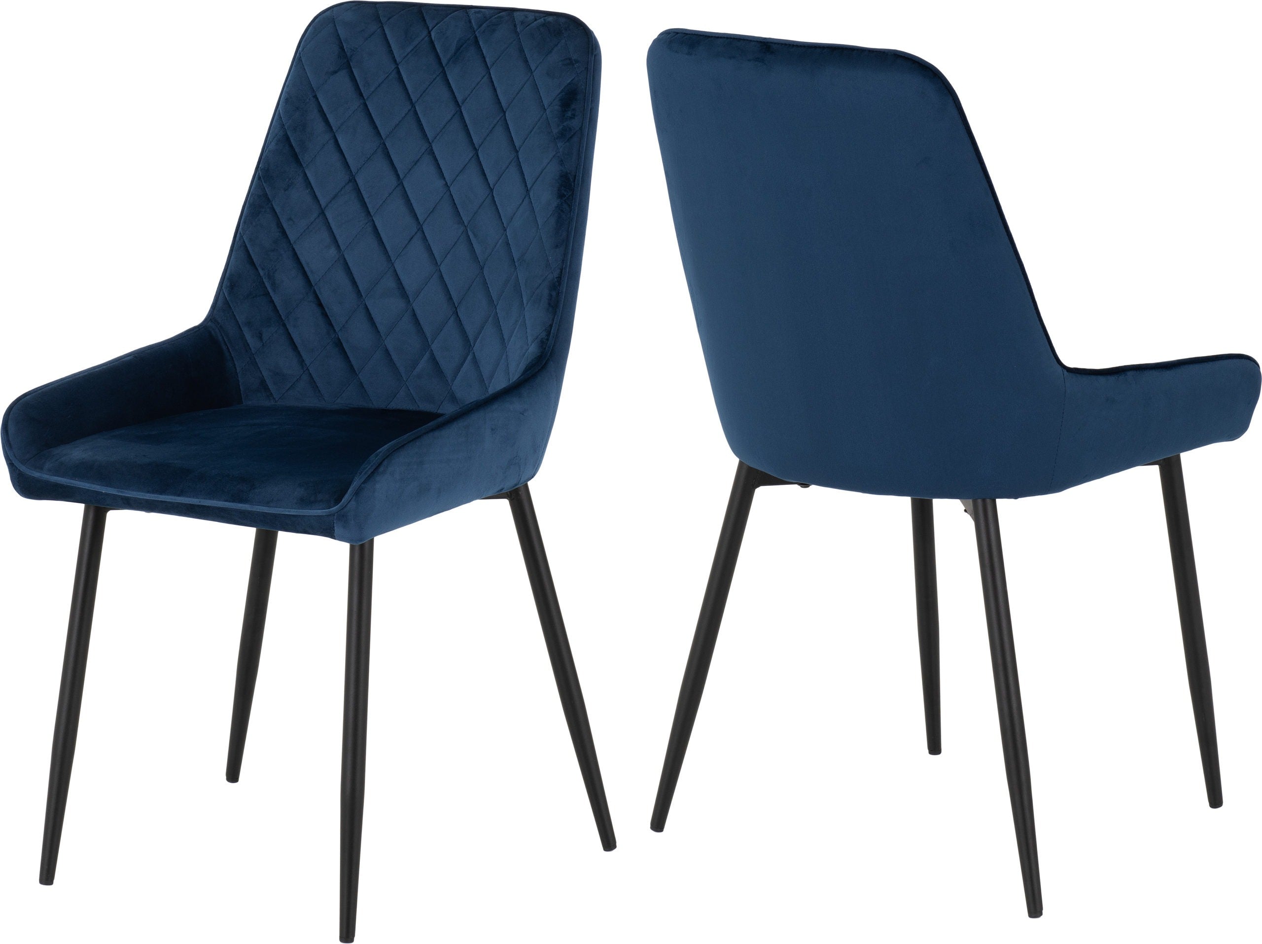 Avery Dining Chair (X2 Per Box) - Sapphire Blue Velvet