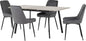 Avery Extending Dining Set (X4 Chairs) - Concrete/Grey Velvet