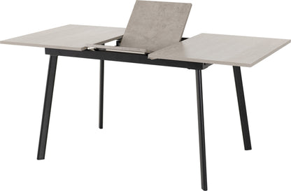 Avery Extending Dining Table - Concrete/Grey Oak Effect