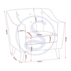 Ashley 1 Seater Sofa - Dark Grey