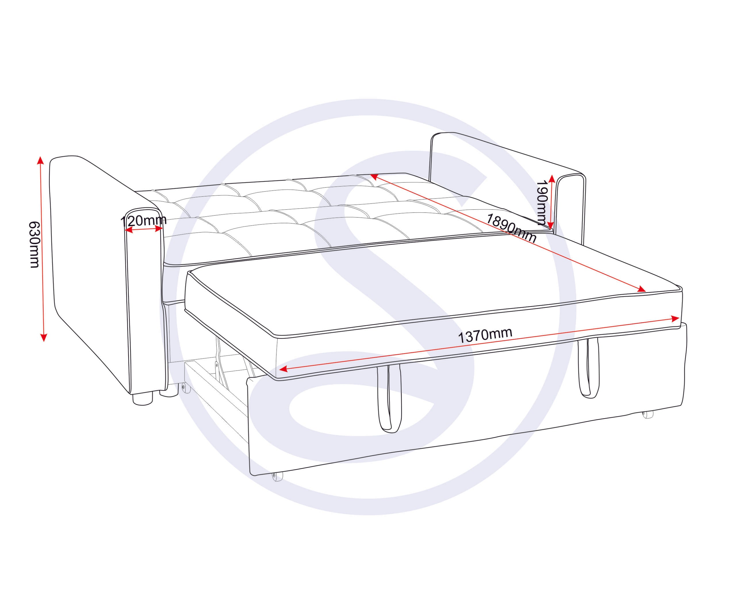 Astoria Sofa Bed - Navy Blue Fabric