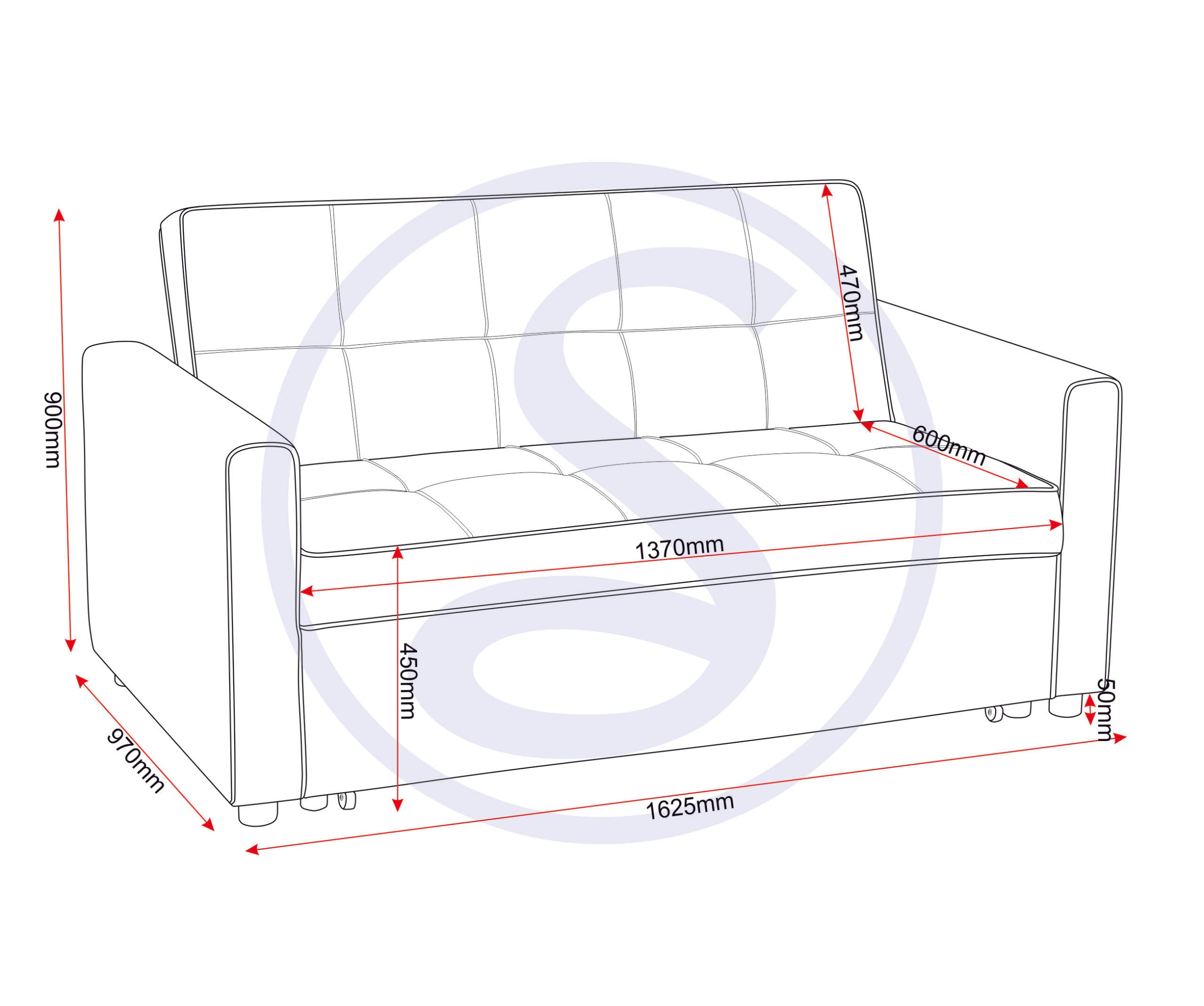 Astoria Sofa Bed - Black Pu