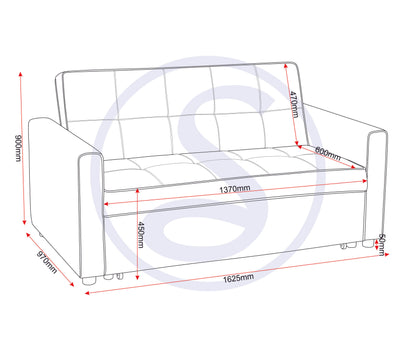 Astoria Sofa Bed - Navy Blue Fabric