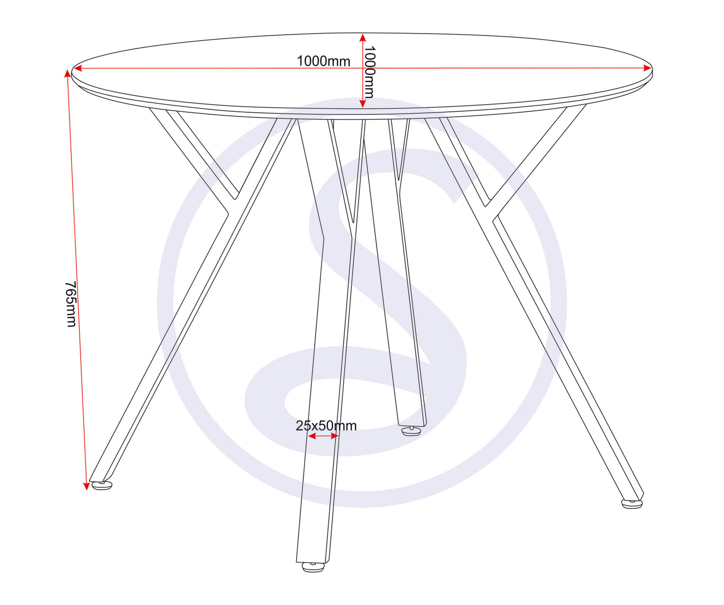 Athens Round & Avery Dining Set (X4 Chairs) - Concrete/Grey Velvet