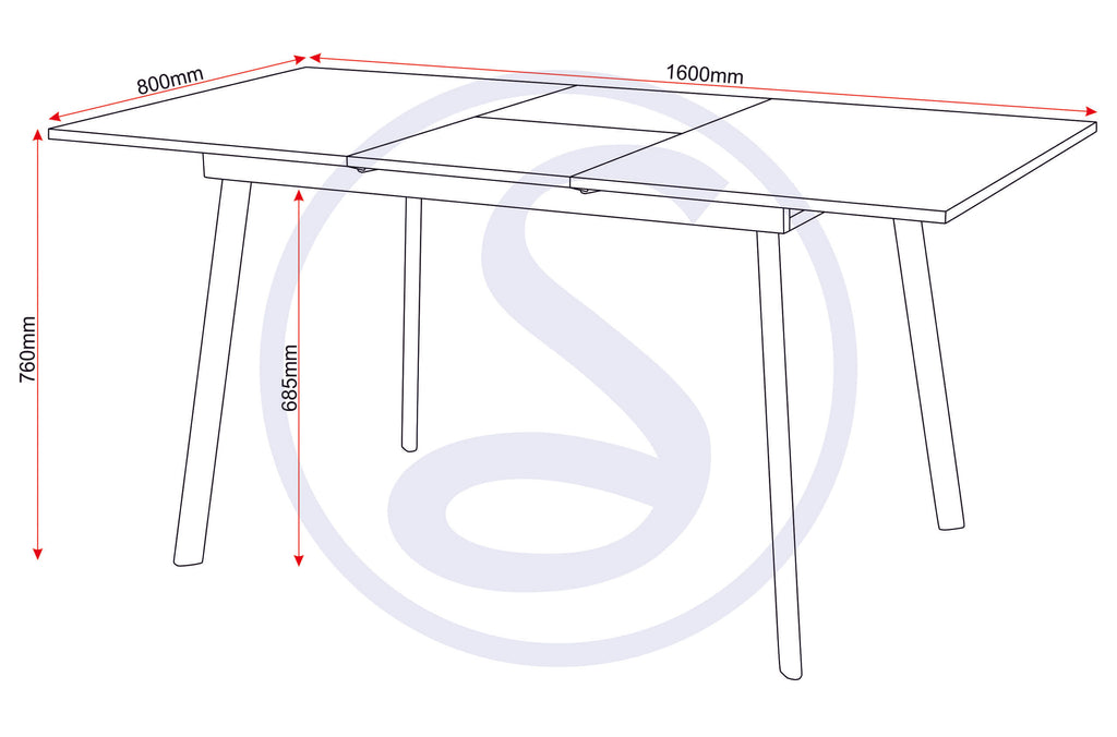 Avery Extending Dining Table - Concrete/Grey Oak Effect