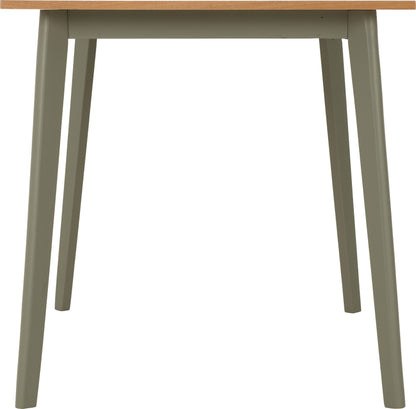 Balfour 1+4 Dining Set - Sage Green/Oak Effect/Mink Microsuede