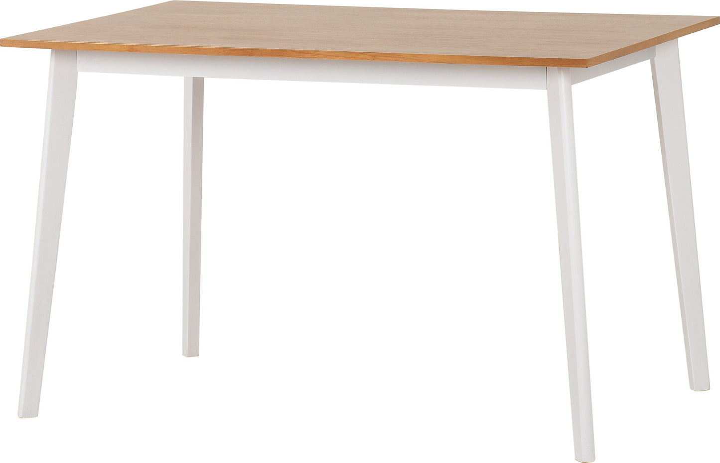 Balfour 1+4 Dining Set - White/Oak Effect/Grey Fabric
