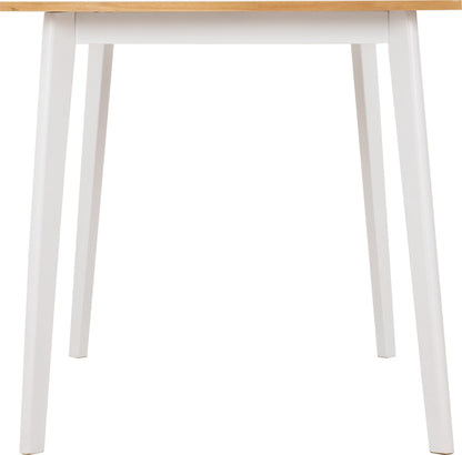 Balfour 1+4 Dining Set - White/Oak Effect/Grey Fabric