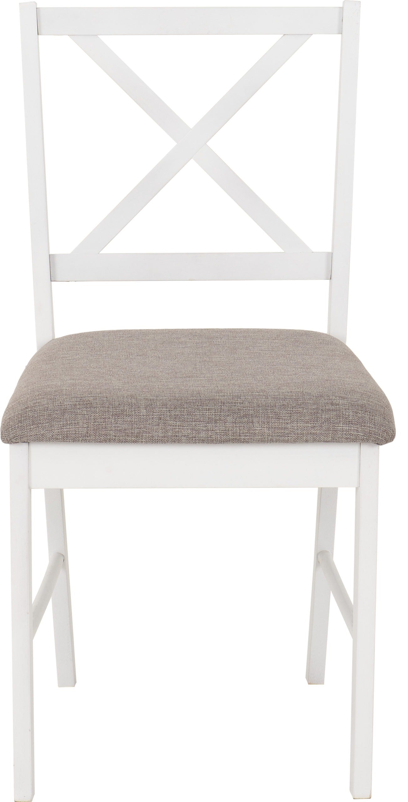 Balfour 1+4 Dining Set - White/Oak Effect/Grey Fabric