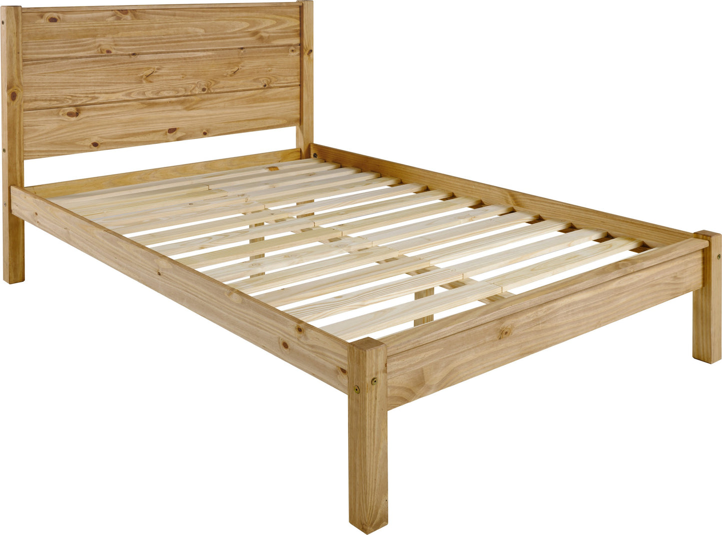 Barton 4'6" Bed - Waxed Pine