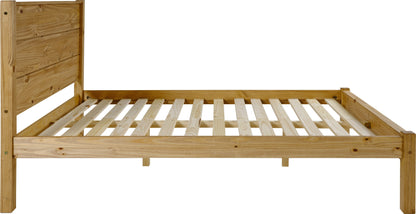 Barton 4'6" Bed - Waxed Pine
