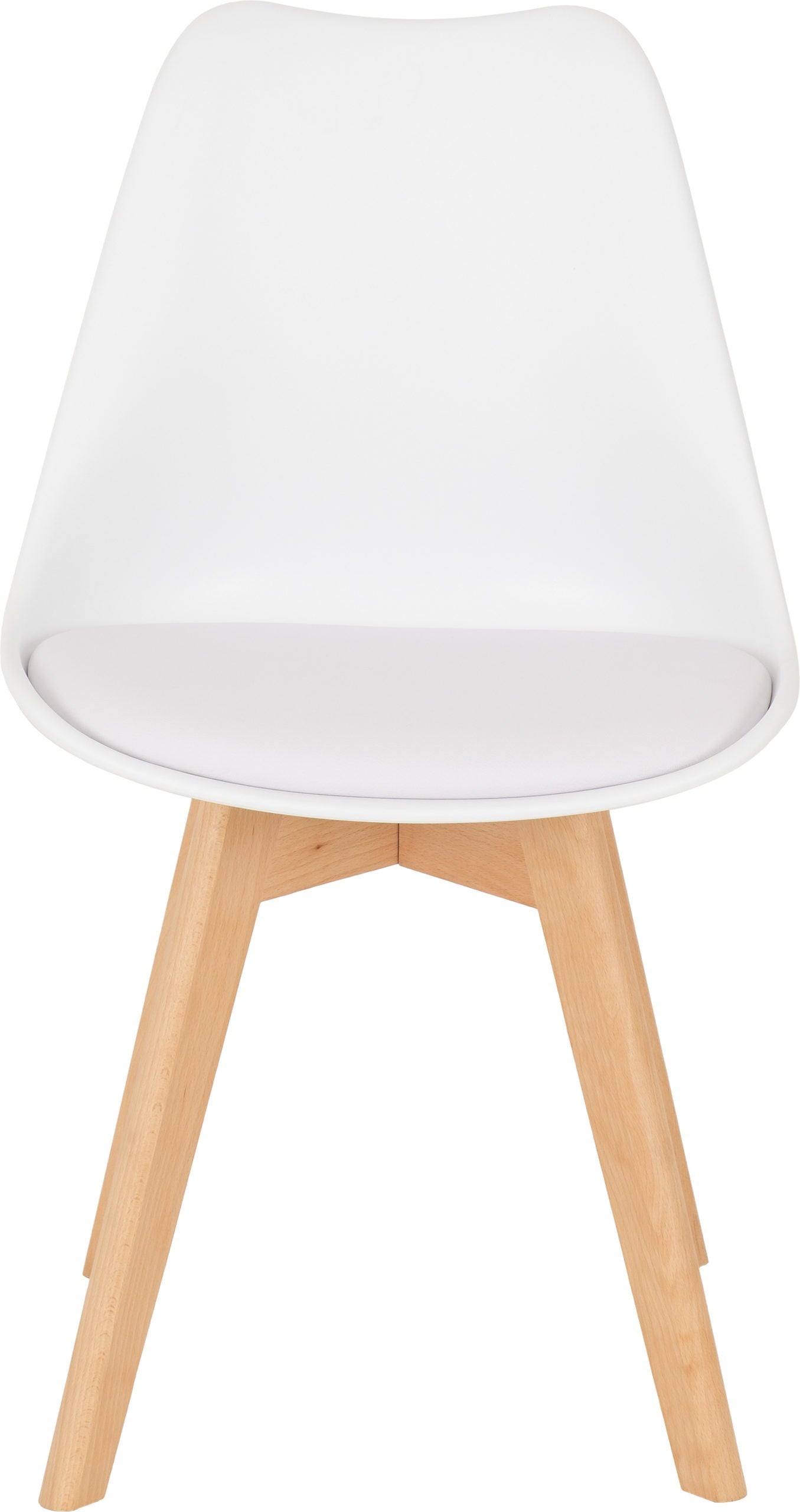 Bendal Dining Chair (X2 Per Box) - White Pu/Beech