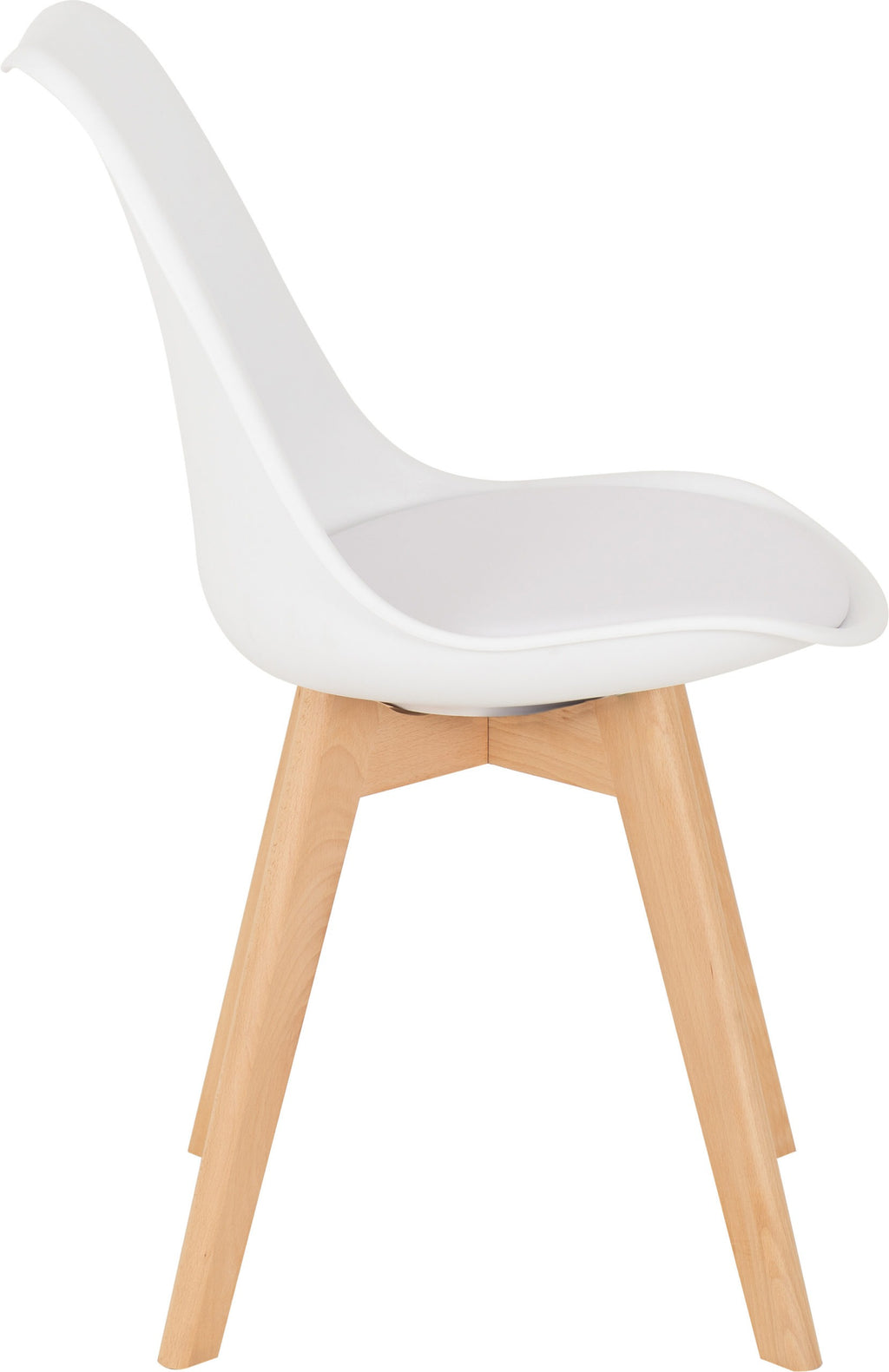 Bendal Dining Chair (X2 Per Box) - White Pu/Beech