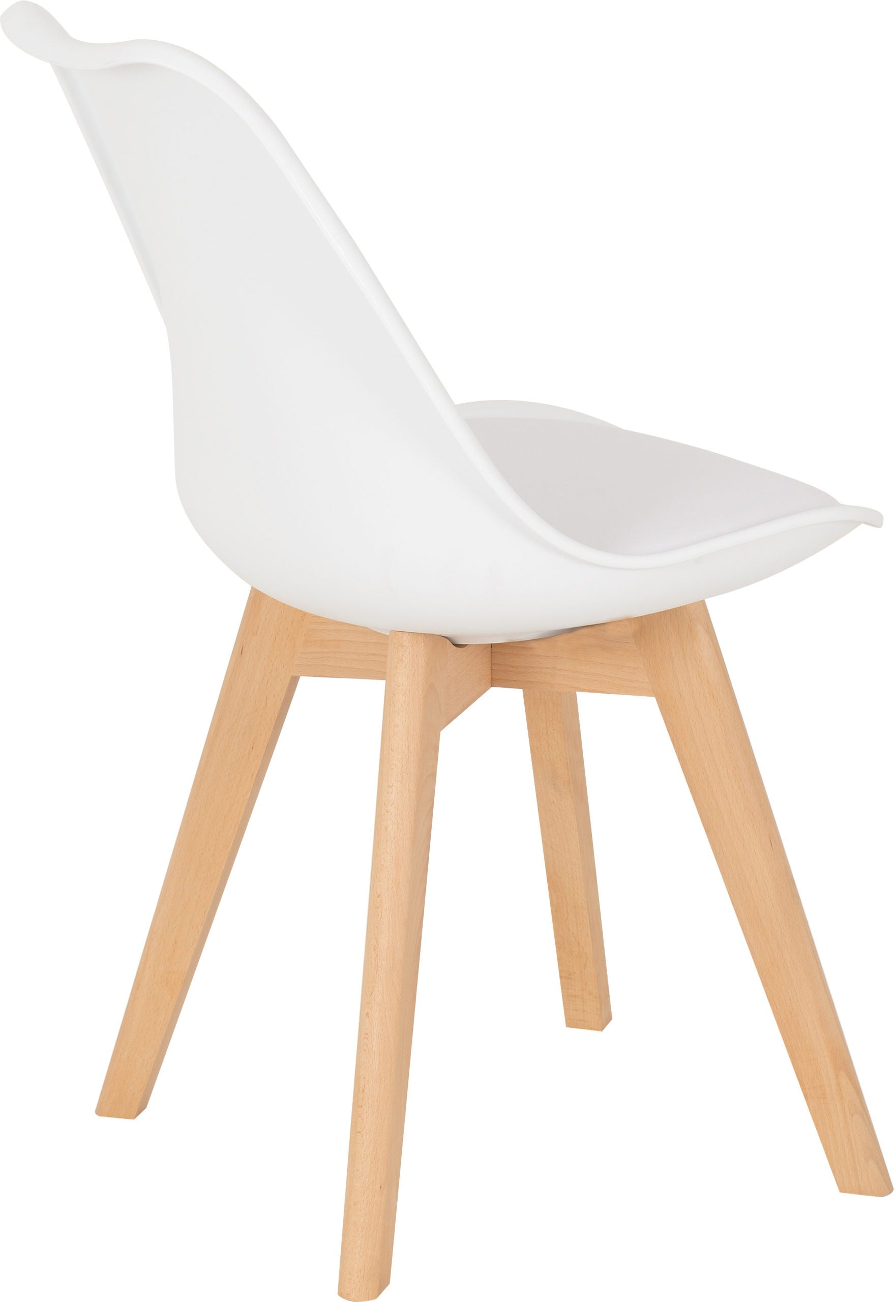 Bendal Dining Chair (X2 Per Box) - White Pu/Beech