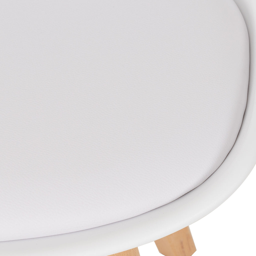 Bendal Dining Chair (X2 Per Box) - White Pu/Beech