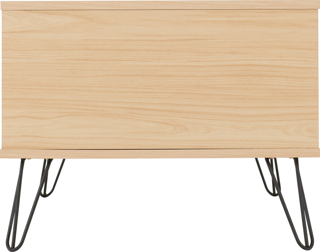 Bergen 2 Drawer Coffee Table - Oak Effect/White/Grey