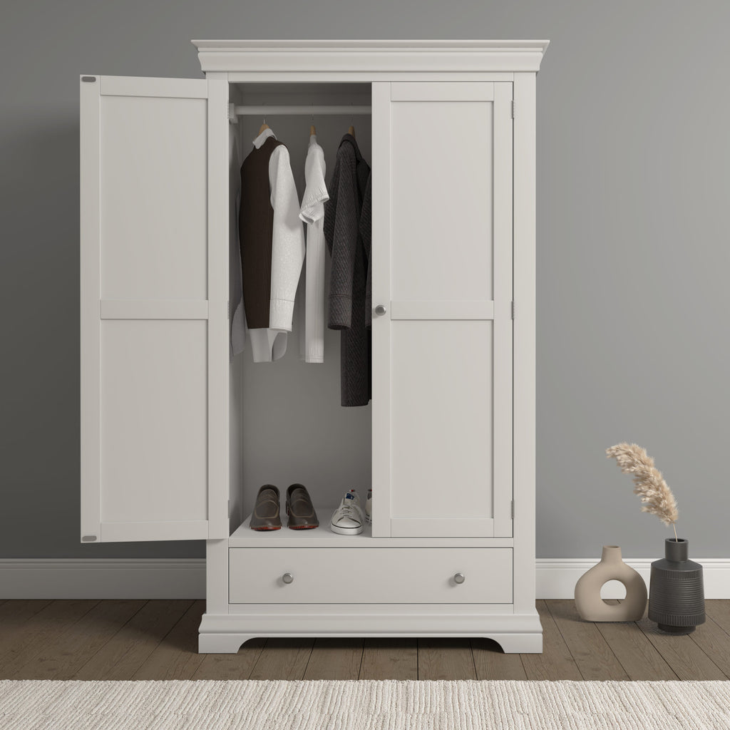 Bordeaux 2 Door Wardrobe - Ivory
