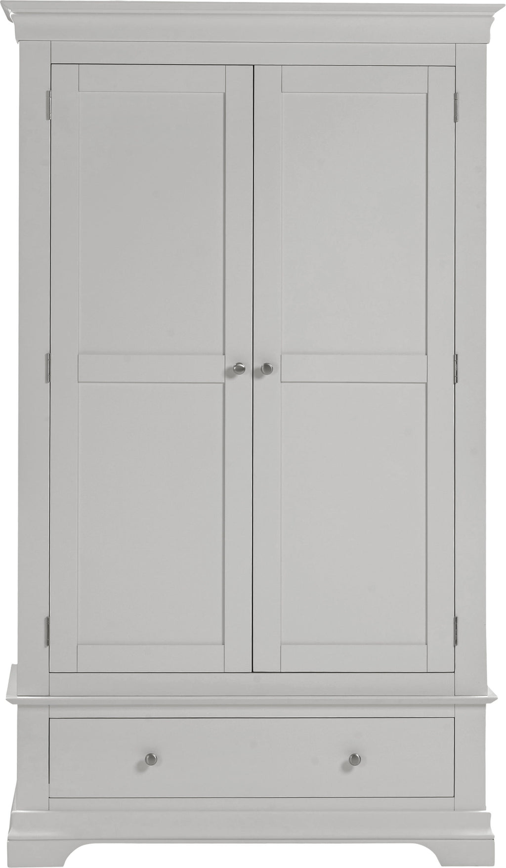 Bordeaux 2 Door Wardrobe - Pebble Grey