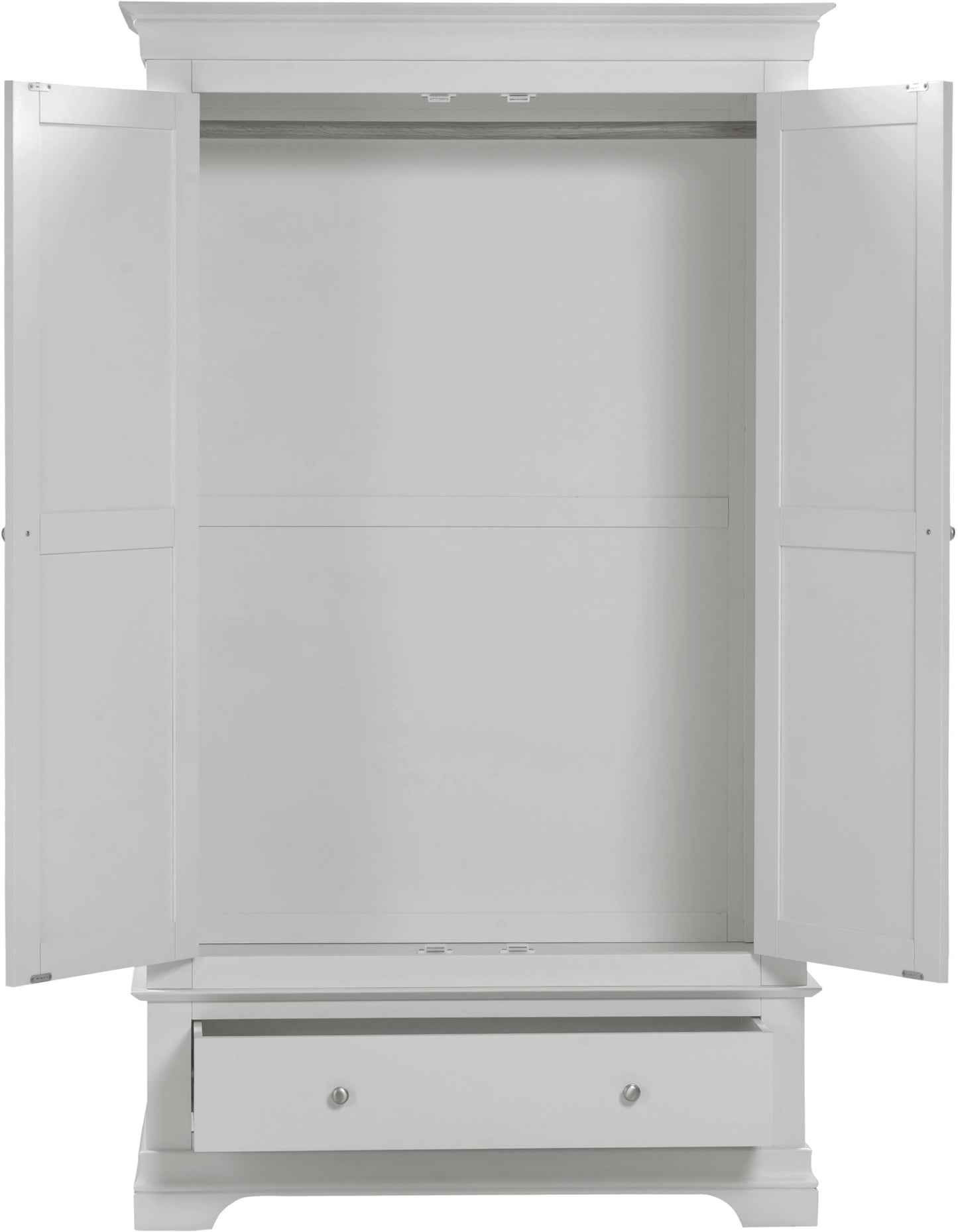 Bordeaux 2 Door Wardrobe - Pebble Grey