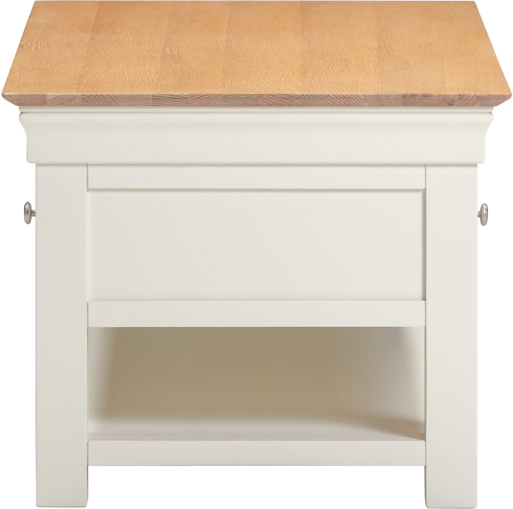 Bordeaux 2 Drawer Coffee Table - Ivory/Oak