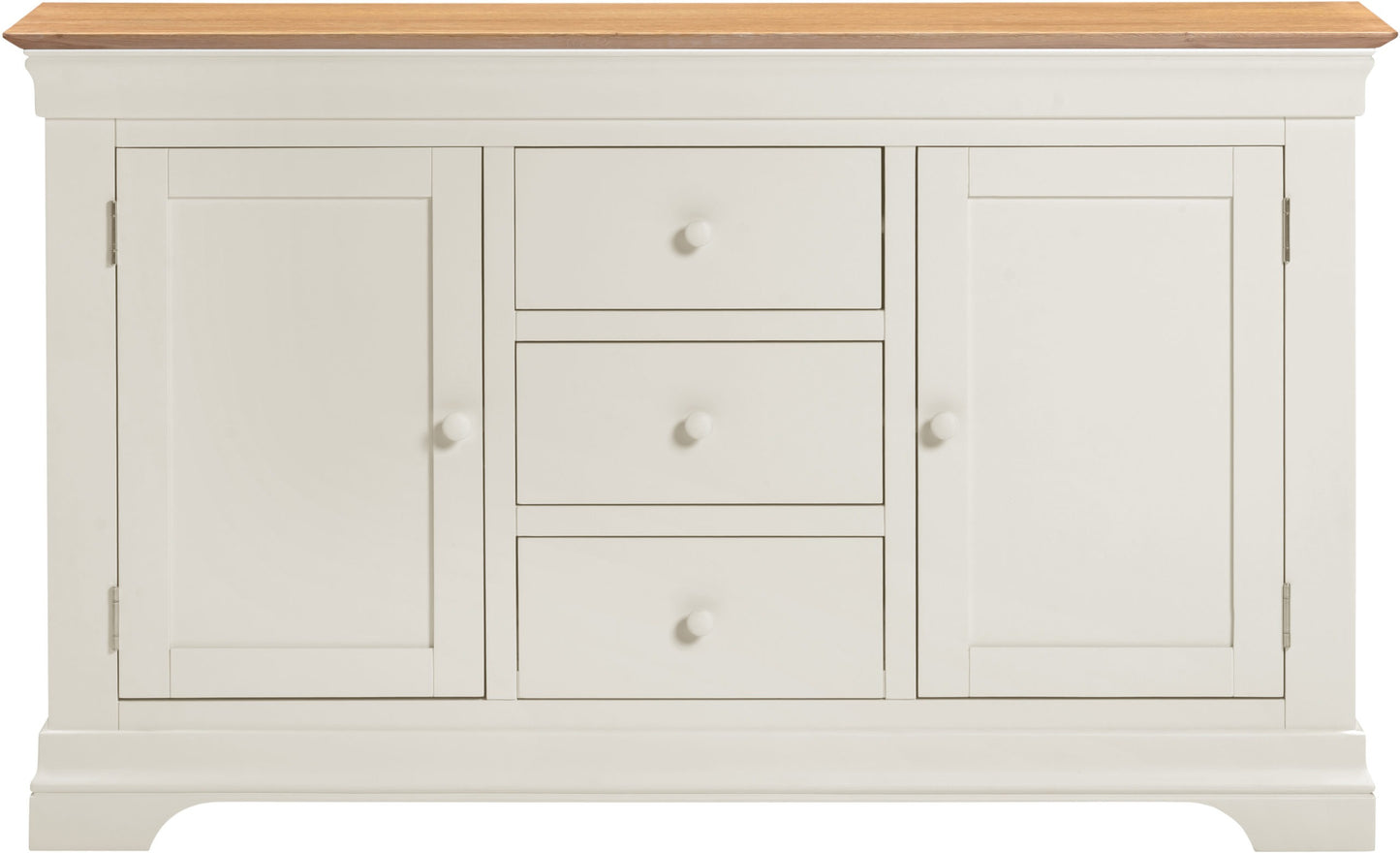 Bordeaux 2 Door 3 Drawer Sideboard - Ivory/Oak