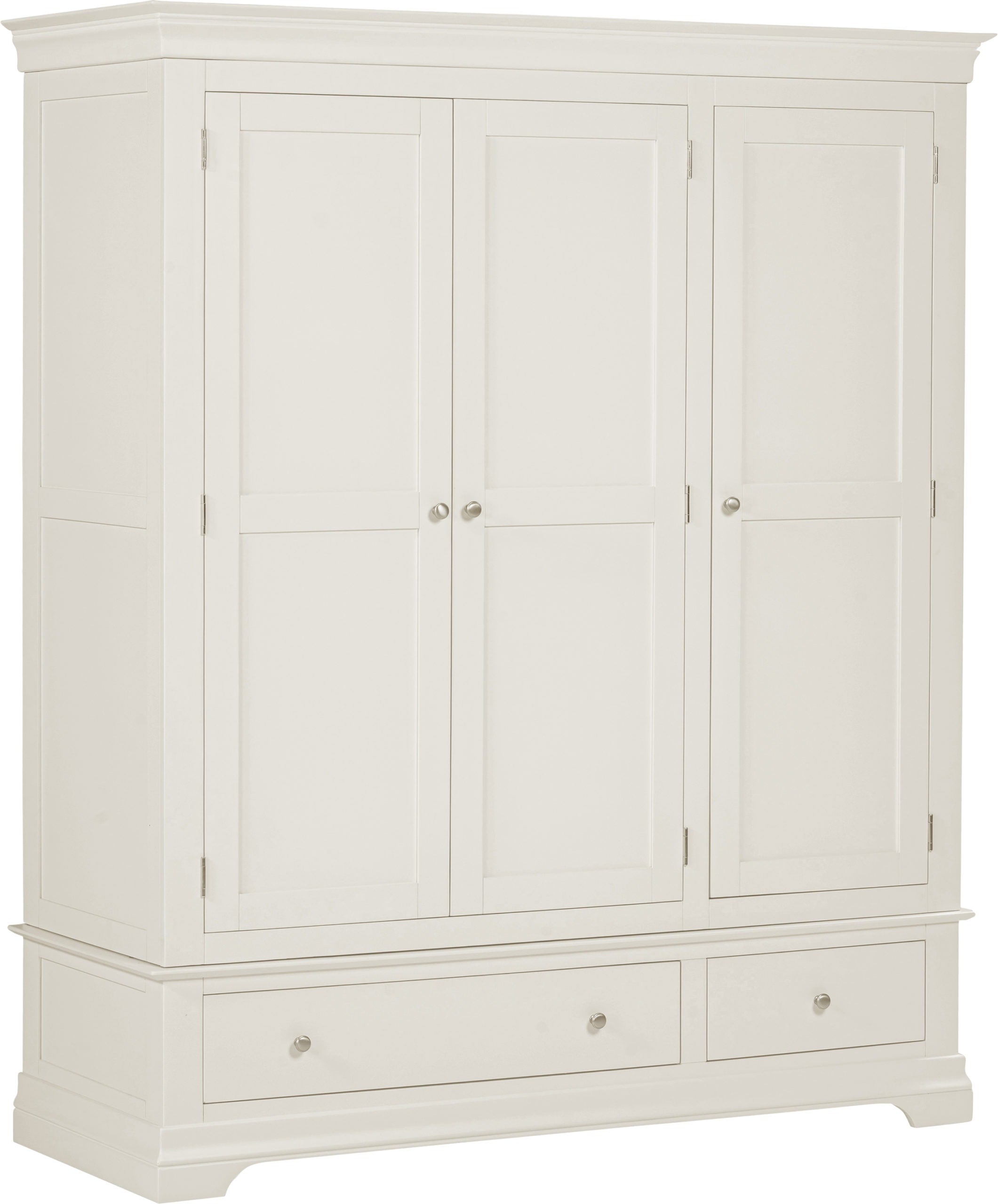 Bordeaux 3 Door Wardrobe - Ivory