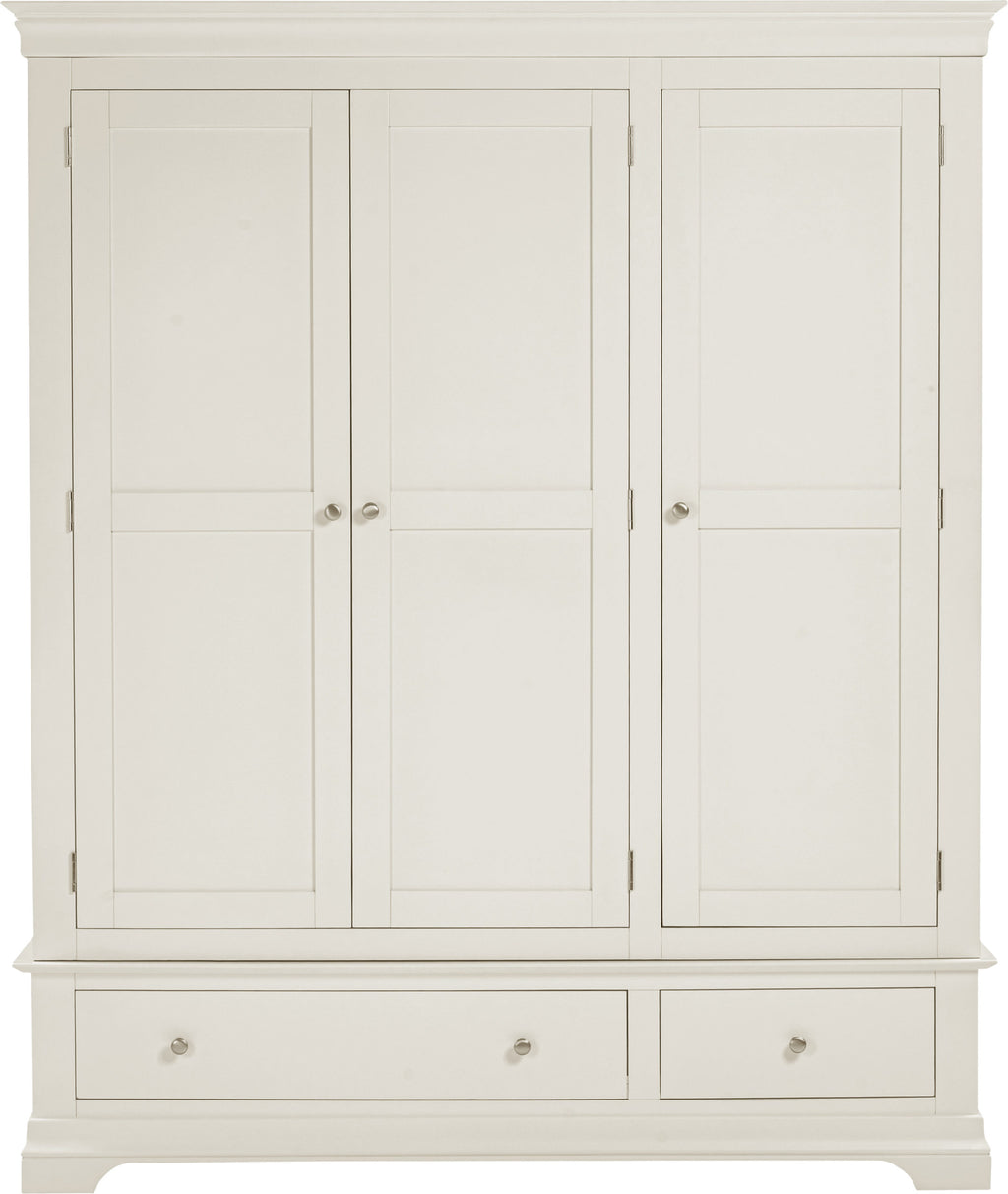 Bordeaux 3 Door Wardrobe - Ivory