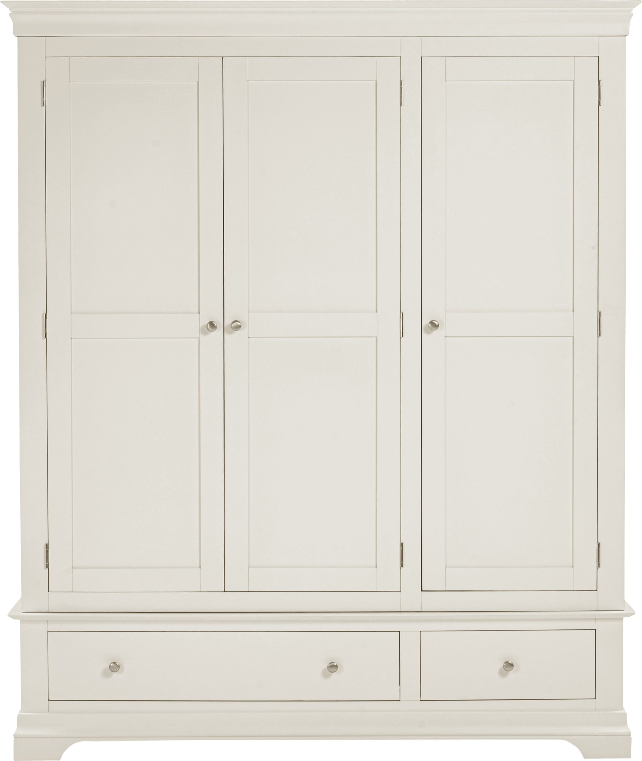 Bordeaux 3 Door Wardrobe - Ivory