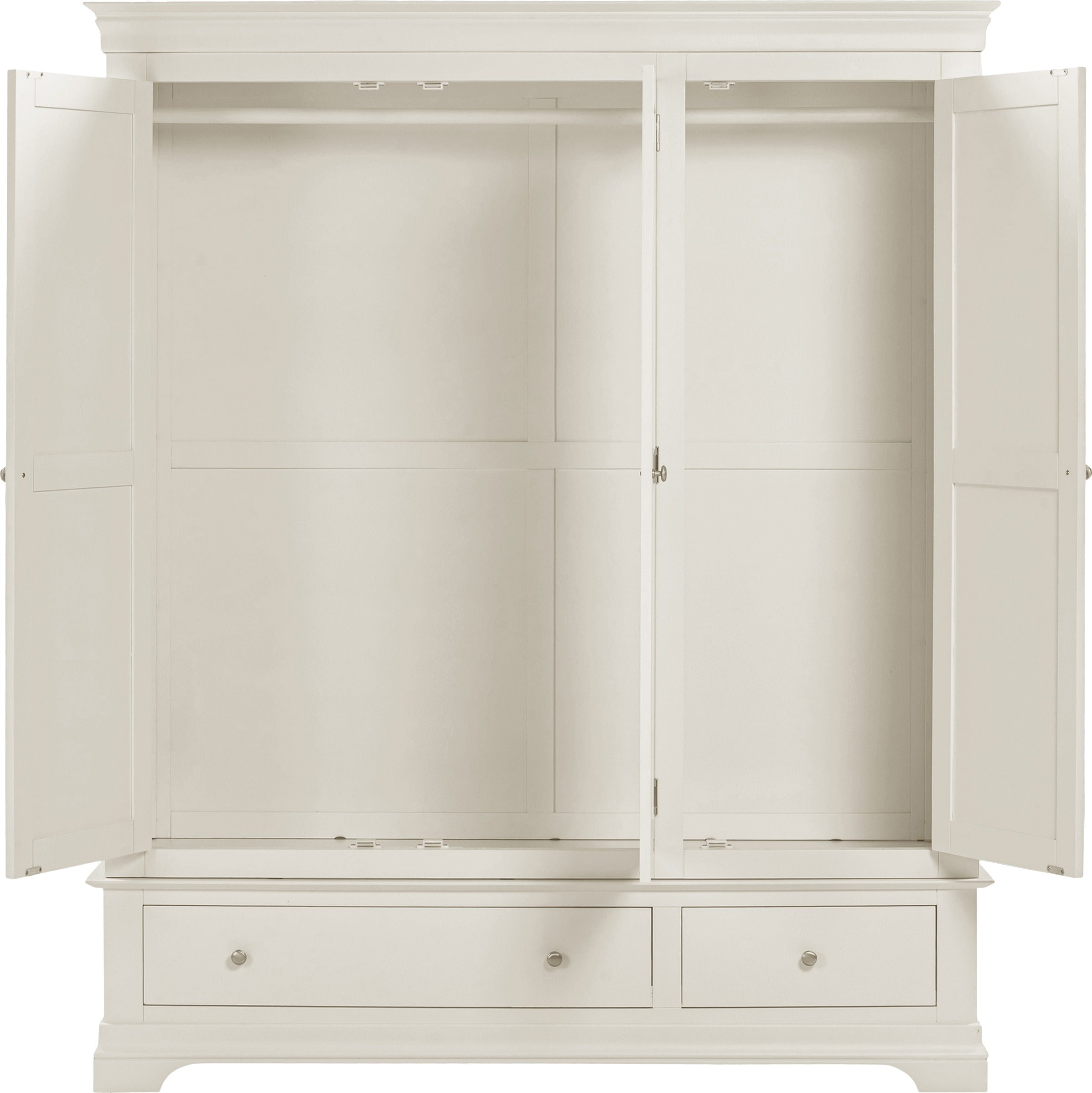 Bordeaux 3 Door Wardrobe - Ivory