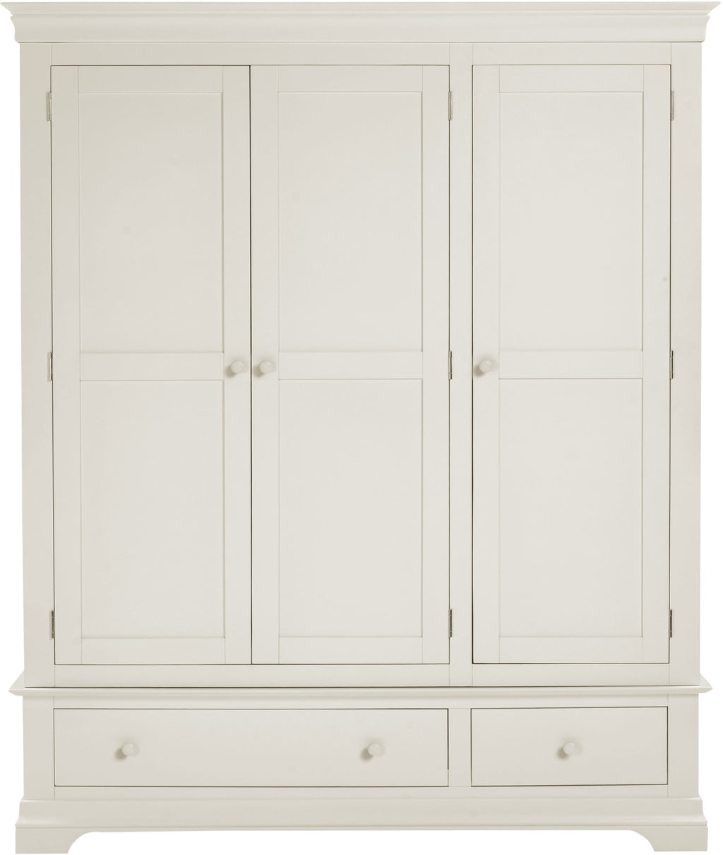 Bordeaux 3 Door Wardrobe - Ivory