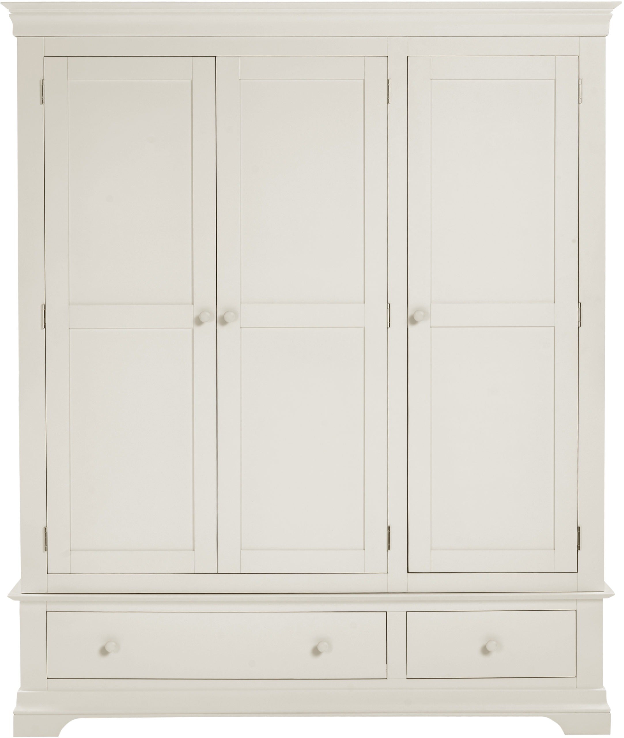 Bordeaux 3 Door Wardrobe - Ivory