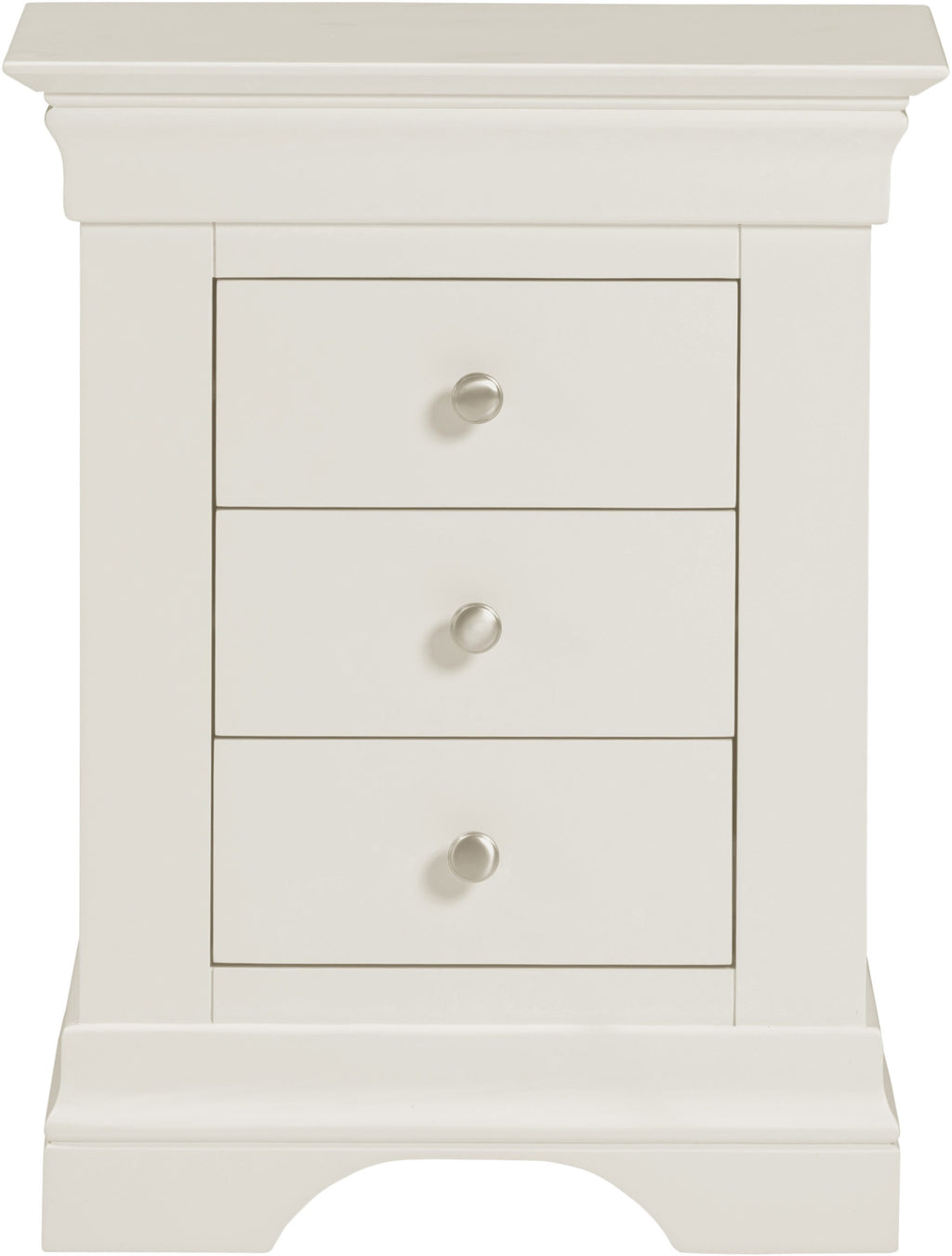 Bordeaux 3 Drawer Bedside - Ivory