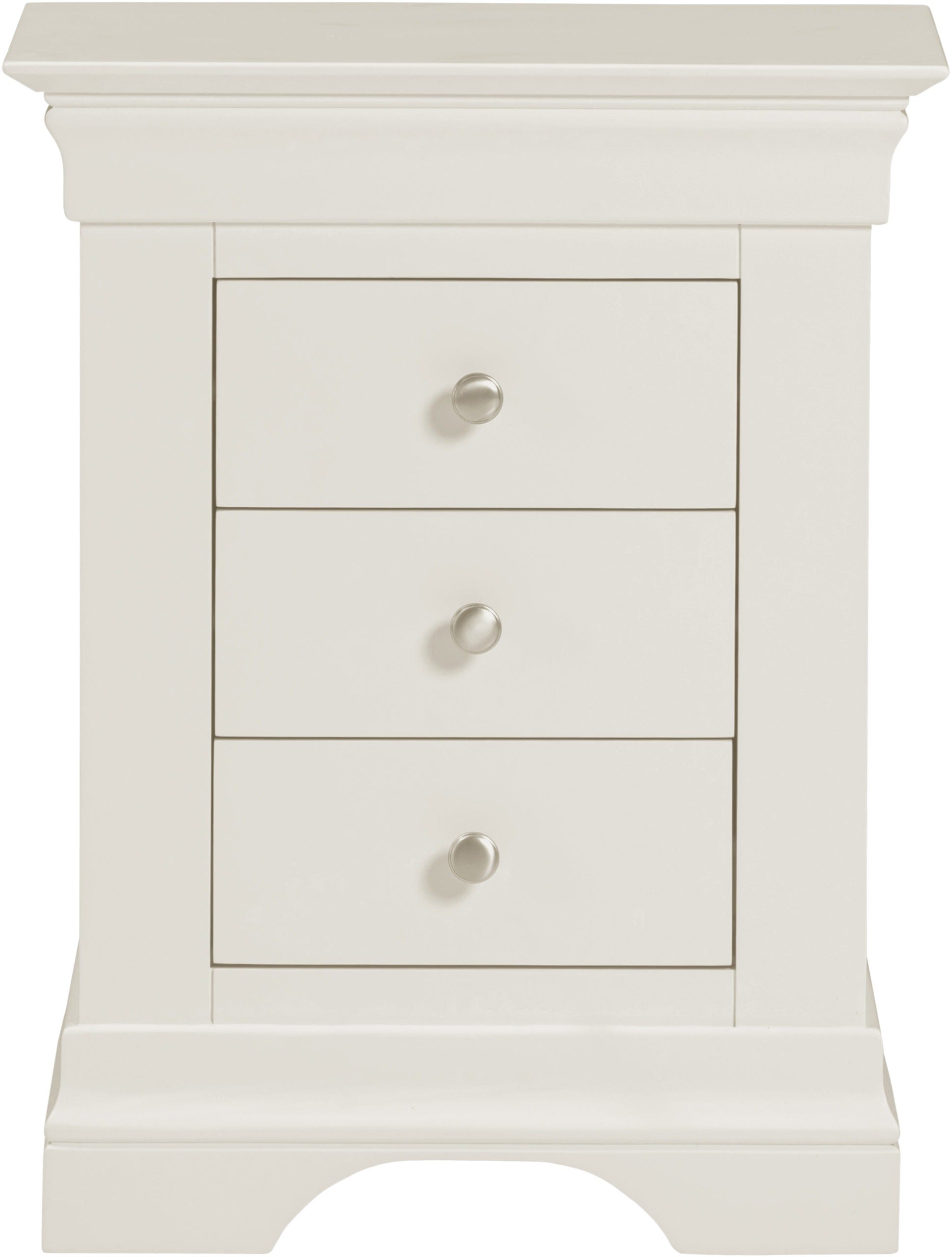 Bordeaux 3 Drawer Bedside - Ivory