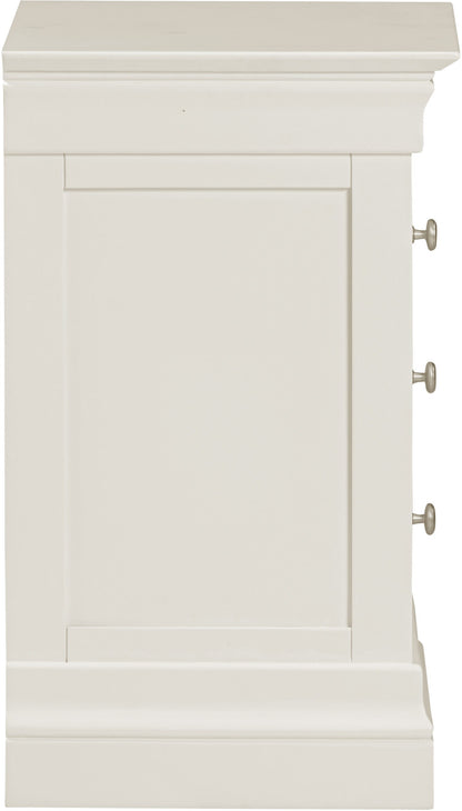 Bordeaux 3 Drawer Bedside - Ivory