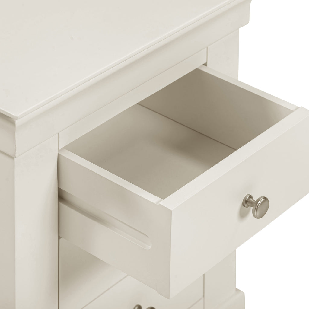Bordeaux 3 Drawer Bedside - Ivory