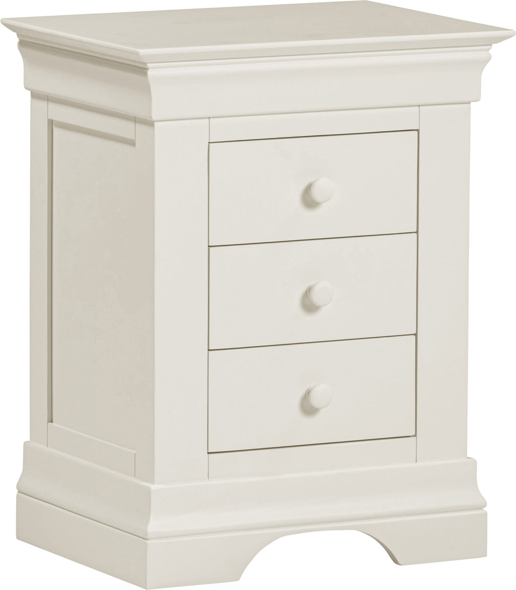 Bordeaux 3 Drawer Bedside - Ivory