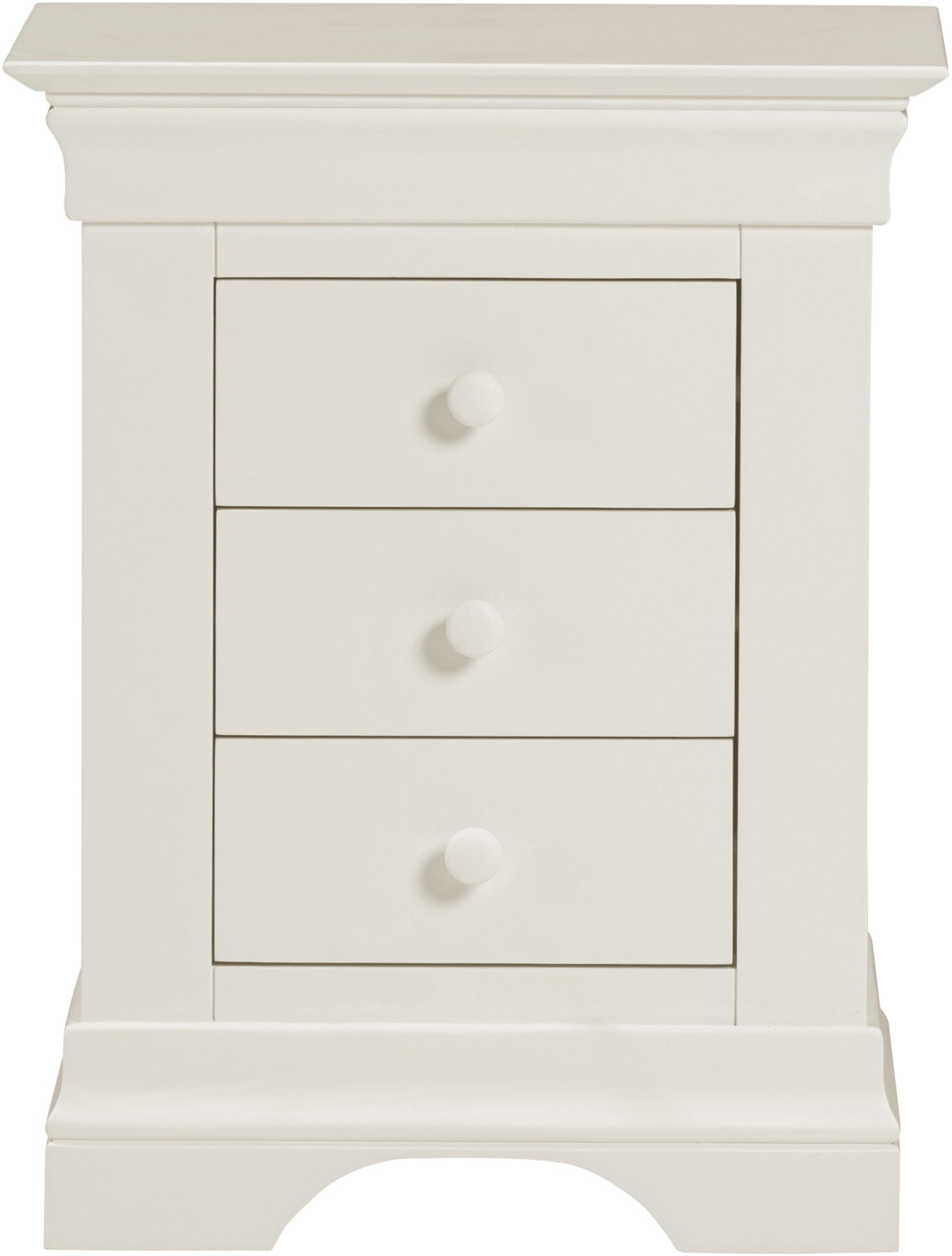 Bordeaux 3 Drawer Bedside - Ivory