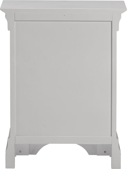 Bordeaux 3 Drawer Bedside - Pebble Grey