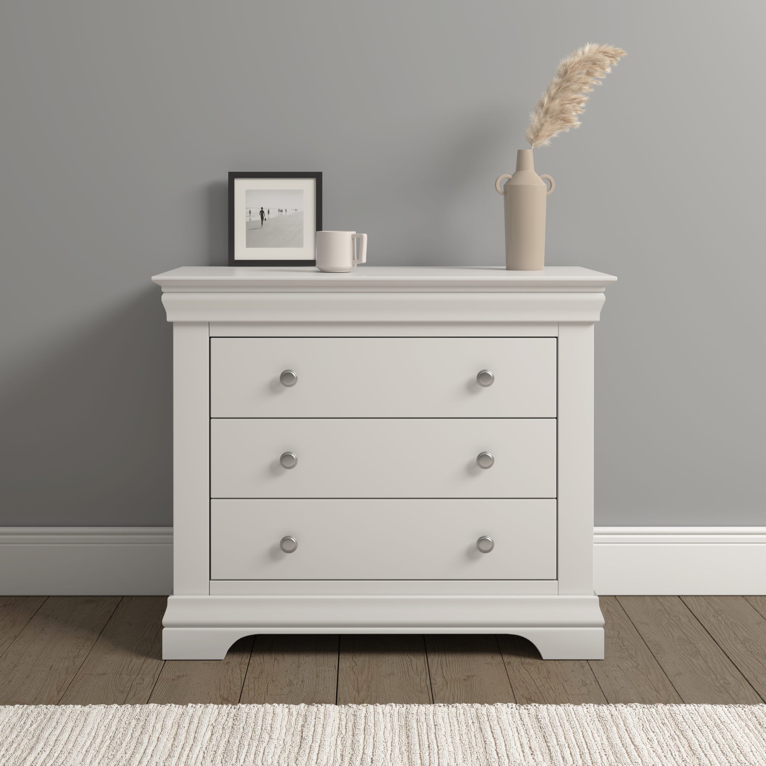 Bordeaux 3 Drawer Chest - Ivory