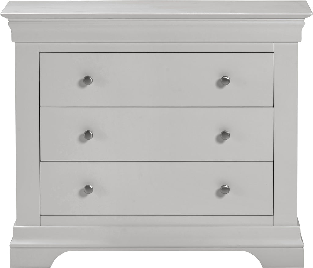 Bordeaux 3 Drawer Chest - Pebble Grey