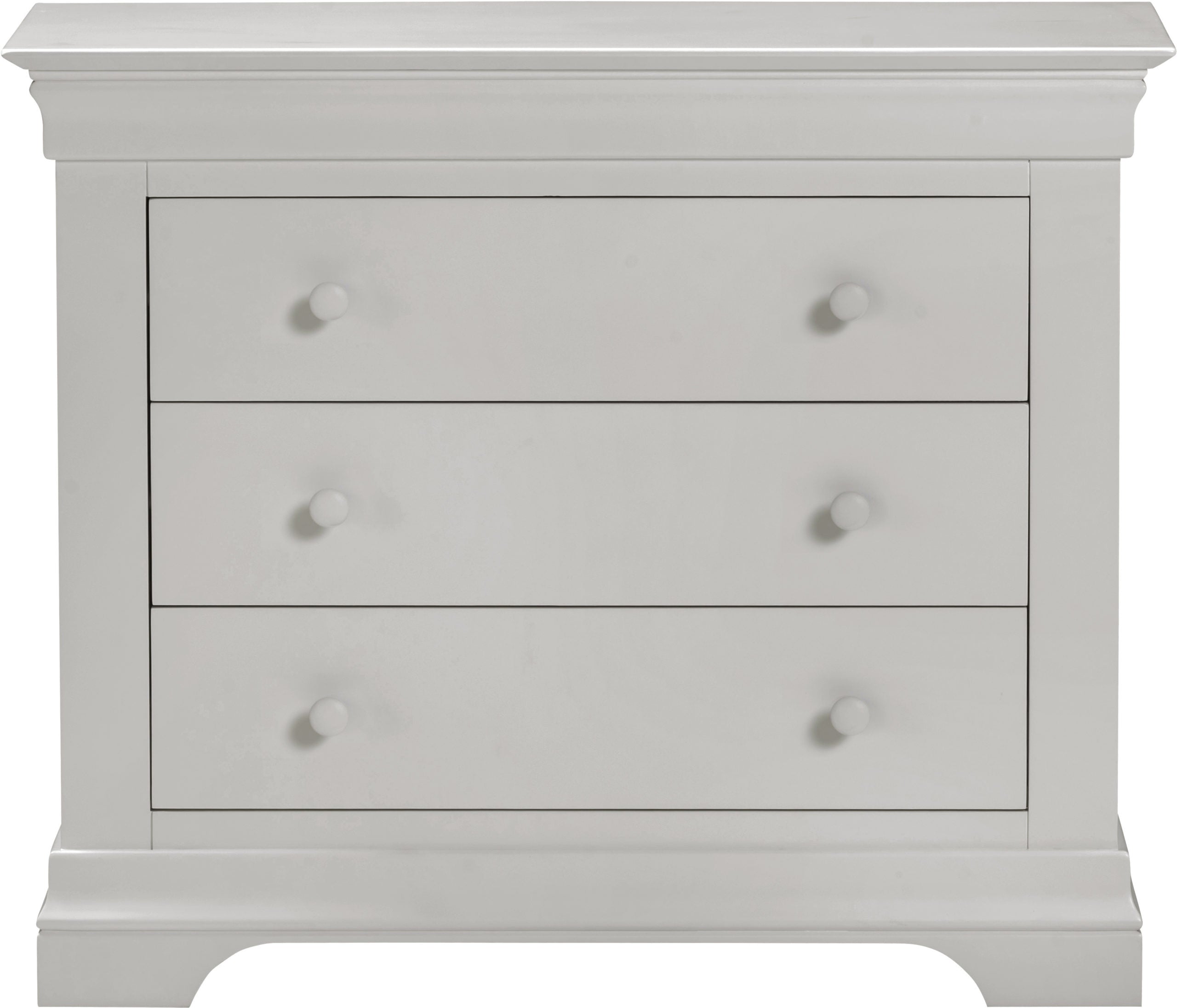 Bordeaux 3 Drawer Chest - Pebble Grey