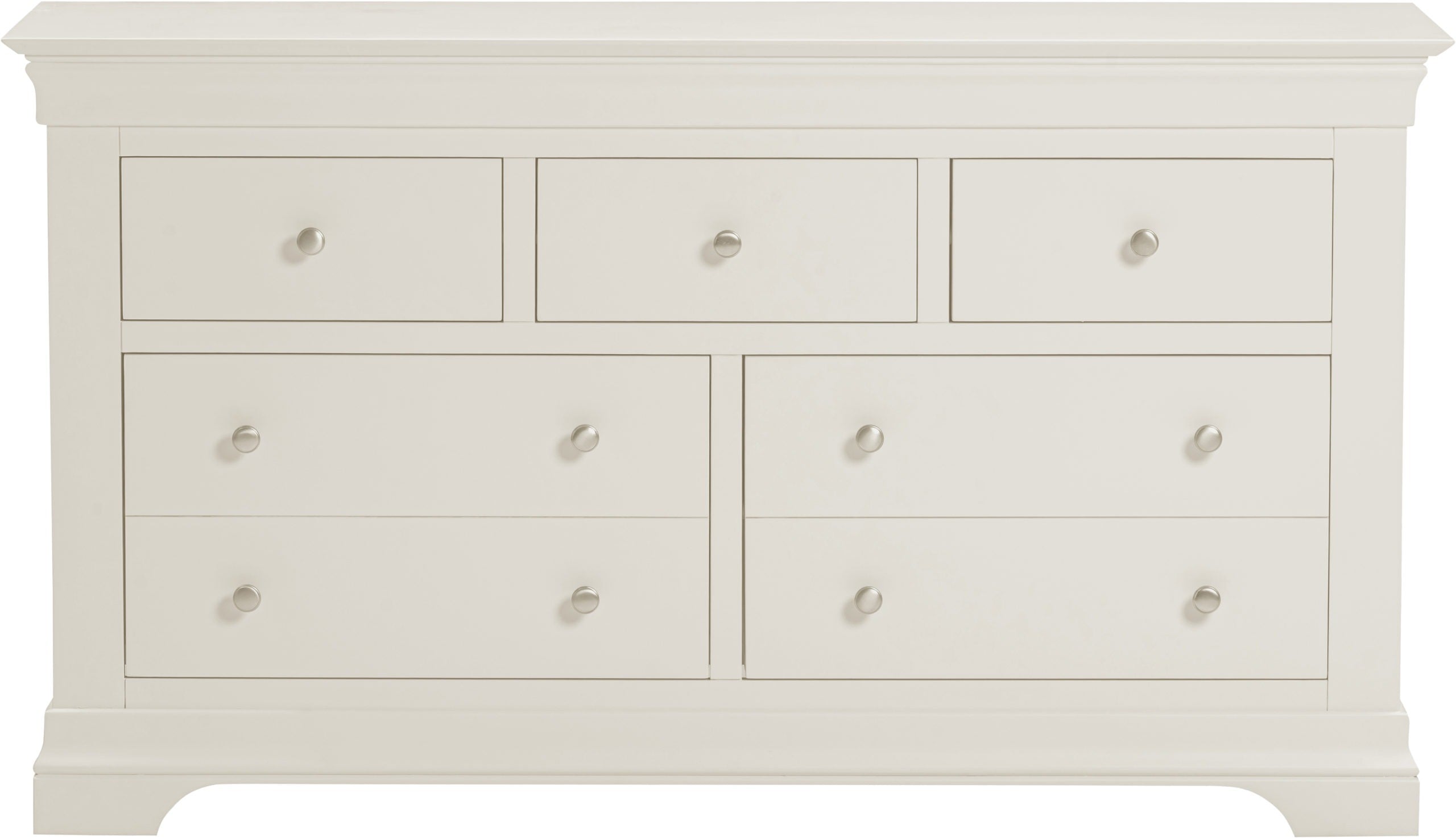 Bordeaux 3+2 Drawer Chest - Ivory
