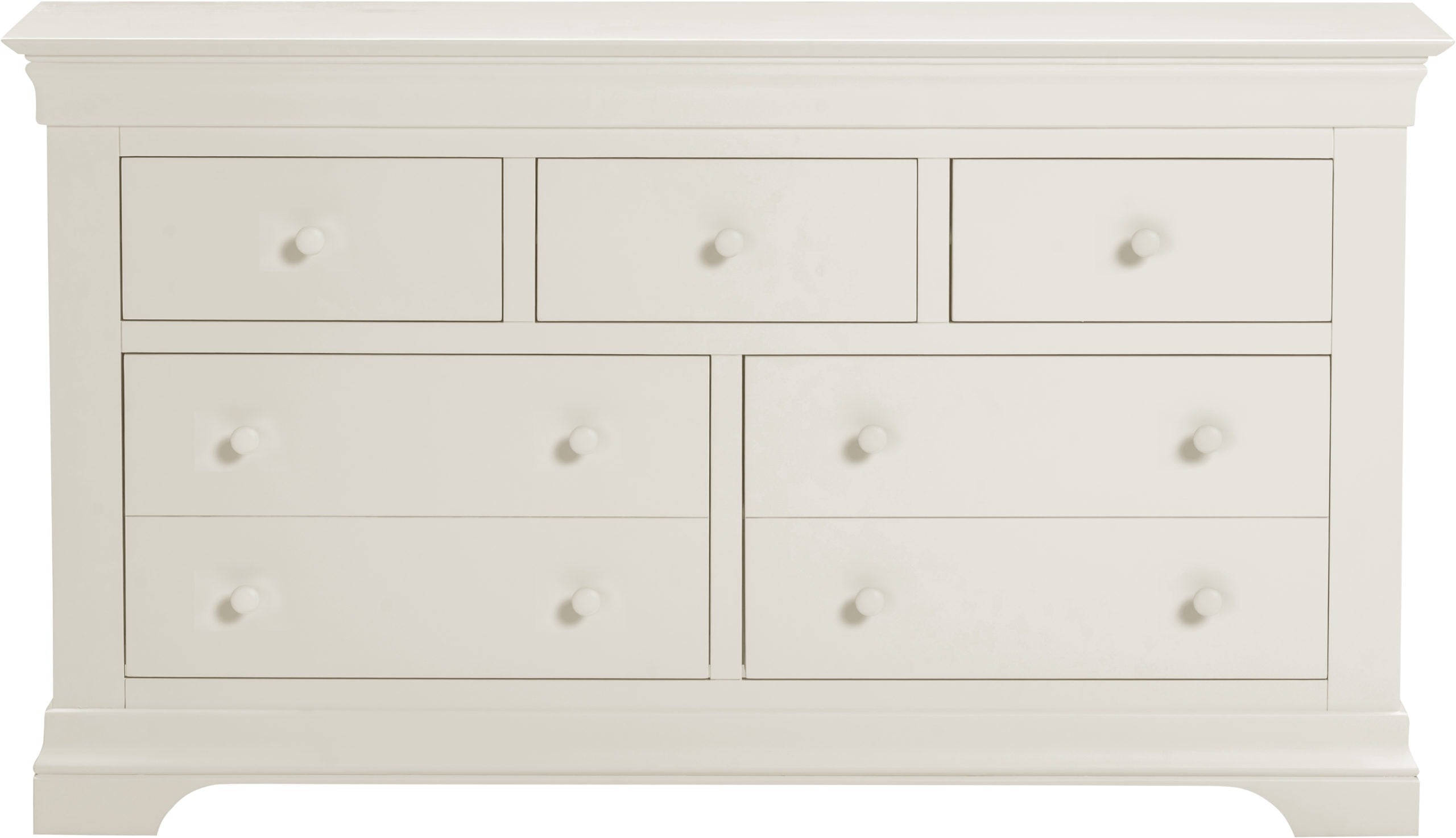 Bordeaux 3+2 Drawer Chest - Ivory