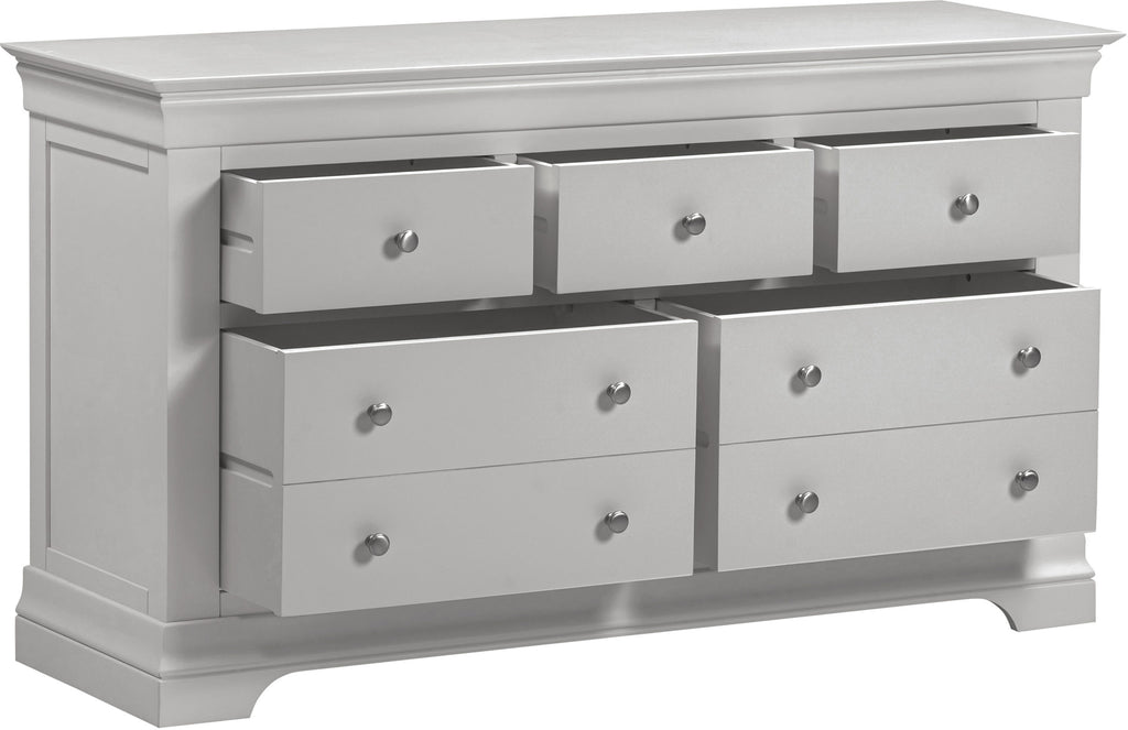 Bordeaux 3+2 Drawer Chest - Pebble Grey