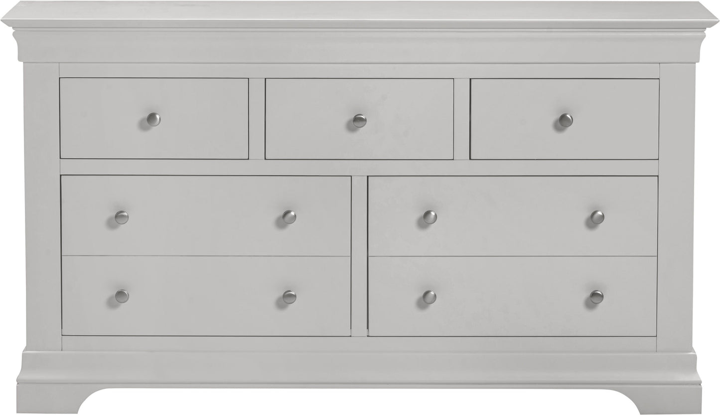 Bordeaux 3+2 Drawer Chest - Pebble Grey