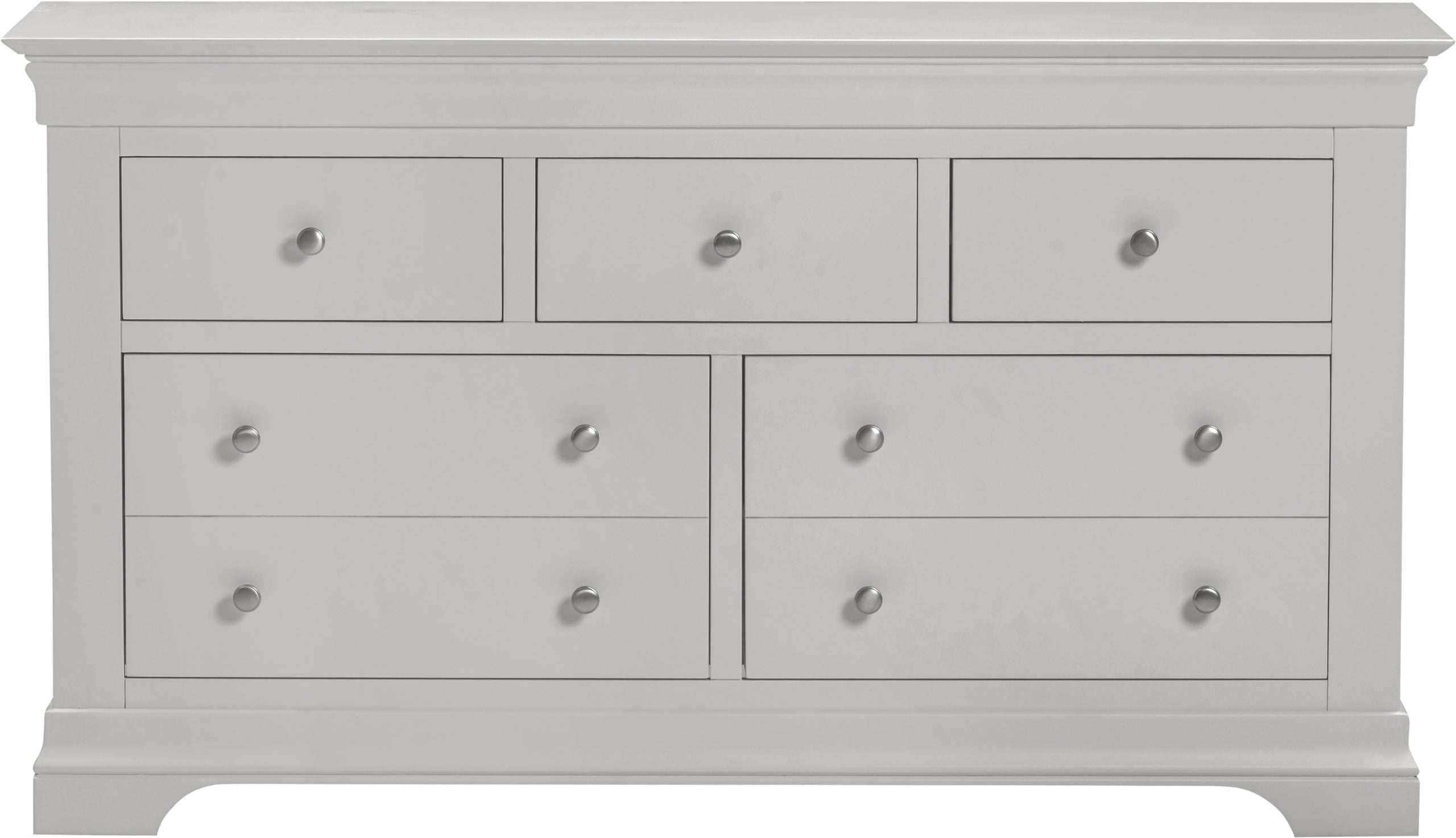 Bordeaux 3+2 Drawer Chest - Pebble Grey