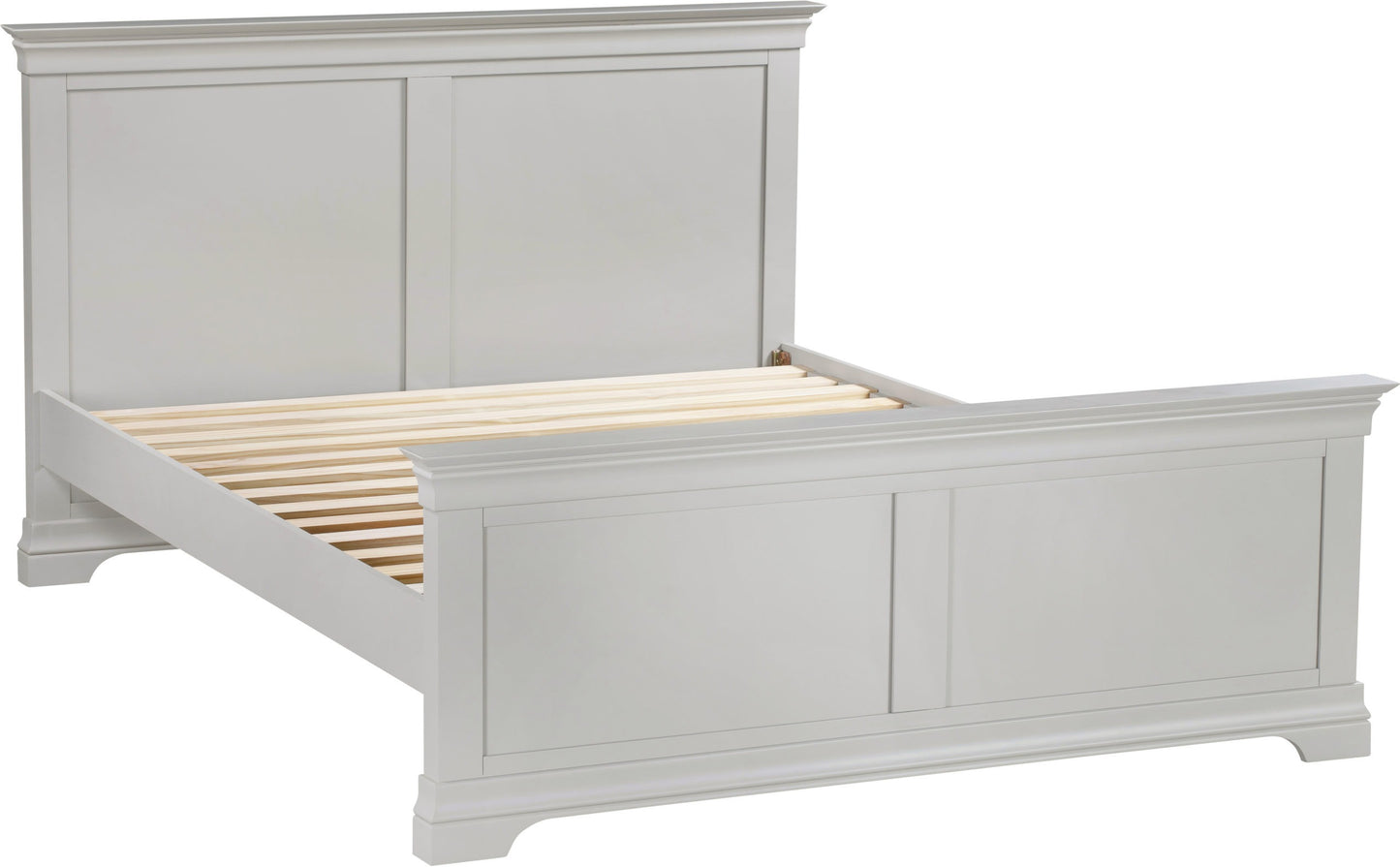 Bordeaux 5' High End Bed - Pebble Grey