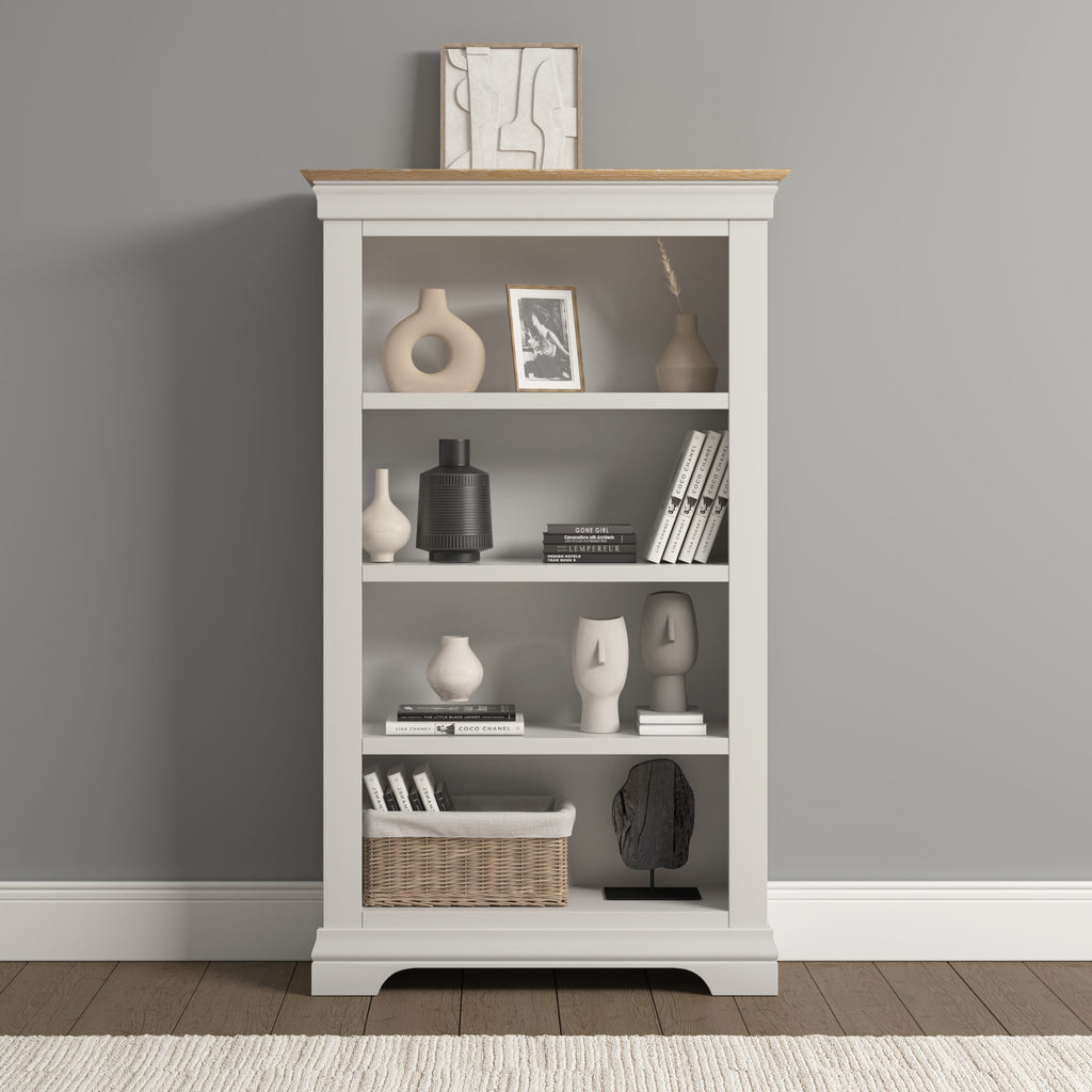Bordeaux Bookcase - Ivory/Oak